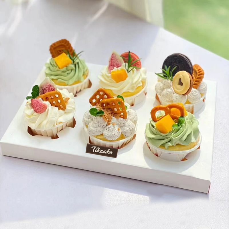 饼干主题鲜奶纸杯蛋糕（共6个）