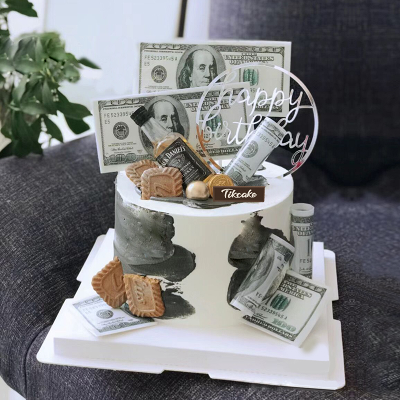 送男神主题鲜奶蛋糕