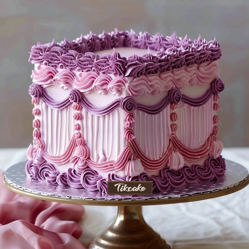 原创复古风方形鲜奶蛋糕