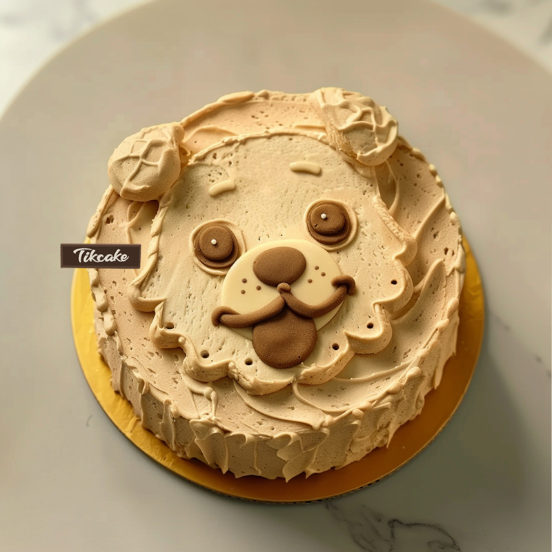 原创可爱小狗主题鲜奶蛋糕