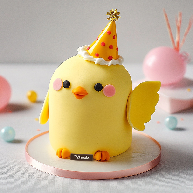 原创可爱小鸡翻糖鲜奶蛋糕