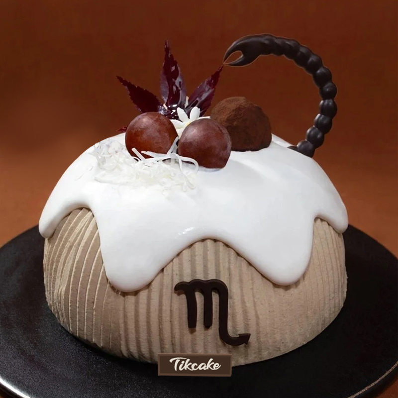 天蝎座主题巧克力鲜奶蛋糕四（10.24-11.22）