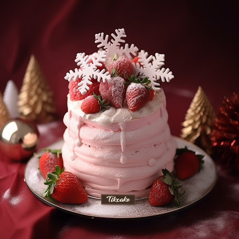 原创圣诞风水果鲜奶蛋糕