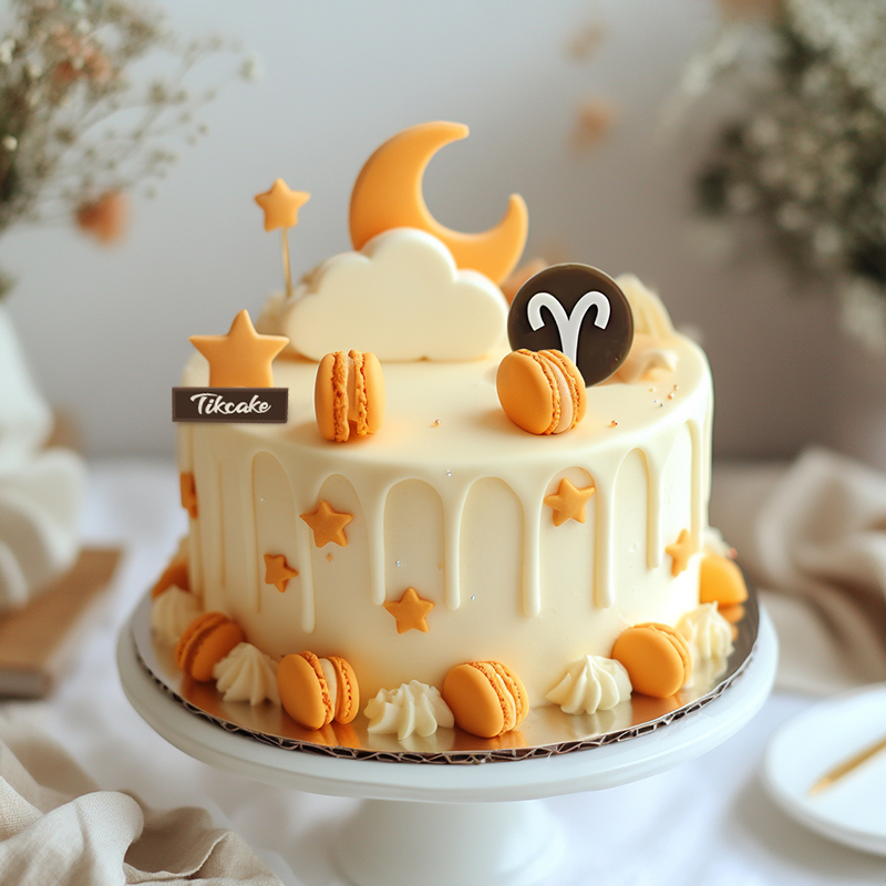 原创白羊座主题鲜奶蛋糕八（3.21-4.19）
