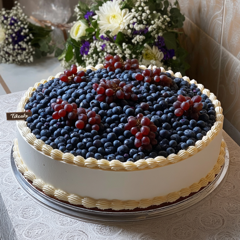 原创圆形水果鲜奶蛋糕（四）