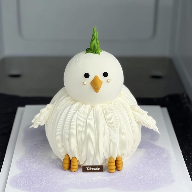 原创可爱小鸟主题鲜奶蛋糕