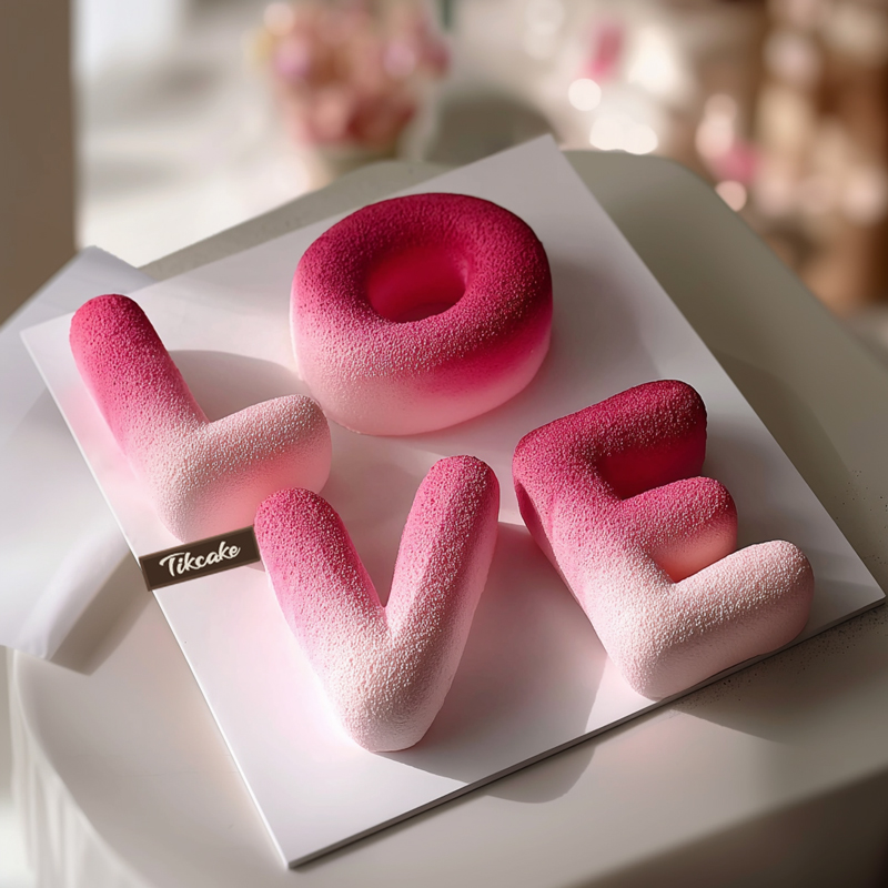 原创送恋人“love”主题慕斯鲜奶蛋糕