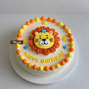 原创小狮子主题儿童鲜奶蛋糕（三）