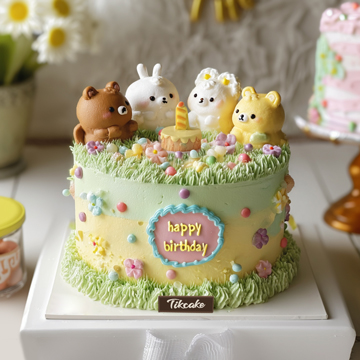 原创可爱小动物主题鲜奶蛋糕（二）