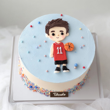 原创“篮球男孩”主题鲜奶蛋糕